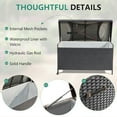 thumbnail image 3 of AVAWING 240 Gallon PE Wicker Storage Box, Patio Deck Box, Outdoor Container, Black, 3 of 8