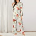 thumbnail image 2 of Sikiie Cartoon Flat Mushrooms Women's Long-Sleeve Shirt and Full-Length Bottom Pajama Set (s-xxl)-Large, 2 of 7