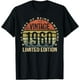thumbnail image 1 of Vintage 1960 Limited Edition 65-Year-Old Gifts Short Sleeve 65th Birthday Camiseta para hombre, 1 of 7