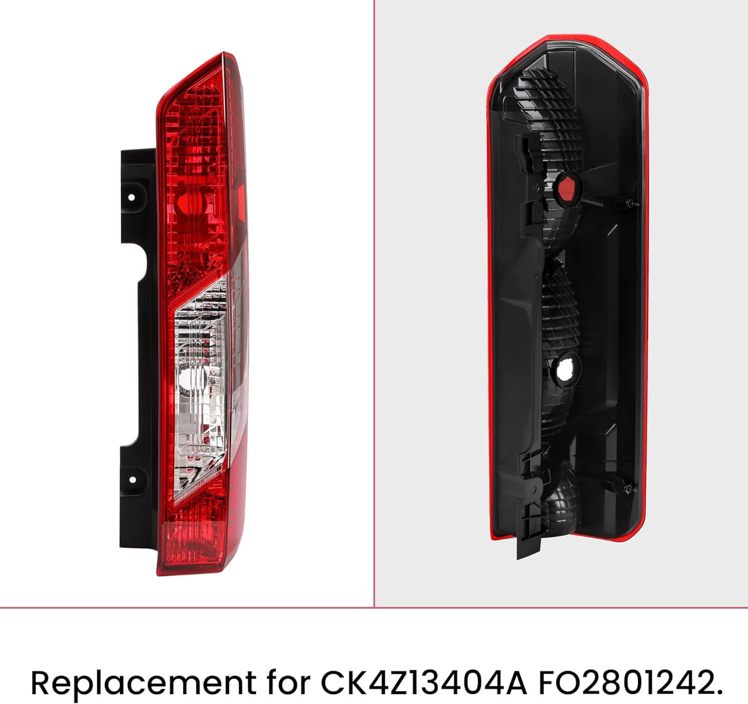 Kojem Passenger Right Side Tail Light Brake Lamp for 2015-2023 Ford Transit 150 250 350 350HD Replacement for CK4Z13404A FO2801242