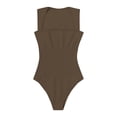 thumbnail image 5 of (clearance Sale)MSJUHEG Jumpsuits for Women Shapewear Tummy Control Shapewear Power Tanktop Bodyshaper New Ribbed Jumpsuit Shaping High Elastic Butt Slim Fit Jumpsuit Shapewear Bodysuit Coffee M, 5 of 6