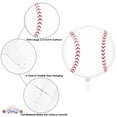 thumbnail image 3 of PMU Baseball Balloon 18 Inches Mylar Balloon Pkg/10, 3 of 6