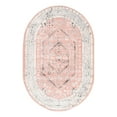 thumbnail image 3 of Unique Loom Aurelia Collection Area Rug - Trajan (4' x 6' Oval Rose/Black), 3 of 7