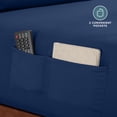 thumbnail image 5 of Bare Home Luxury 1800 Collection Fitted Sheet, Dual Side Pockets, Deep Pocket, Queen, Dark Blue, 5 of 9