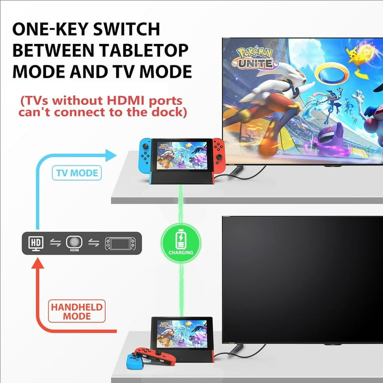 SIWIQU TV Docking Station for Nintendo Switch / Switch OLED,Switch Dock  Station Replacement with 4K HD Adapter /Type C/USB Port