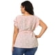 thumbnail image 5 of Women's Plus Size Blouse Floral Tie Waist Flare Sleeve Top Pink 3X, 5 of 7