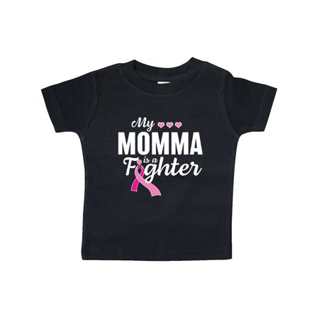 

Inktastic Breast Cancer Awareness My Momma is a Fighter Gift Baby Boy or Baby Girl T-Shirt