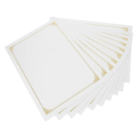 Golden Blank Certificate Paper for Office School Use A4 Size Printable Paper Dorado Friendly