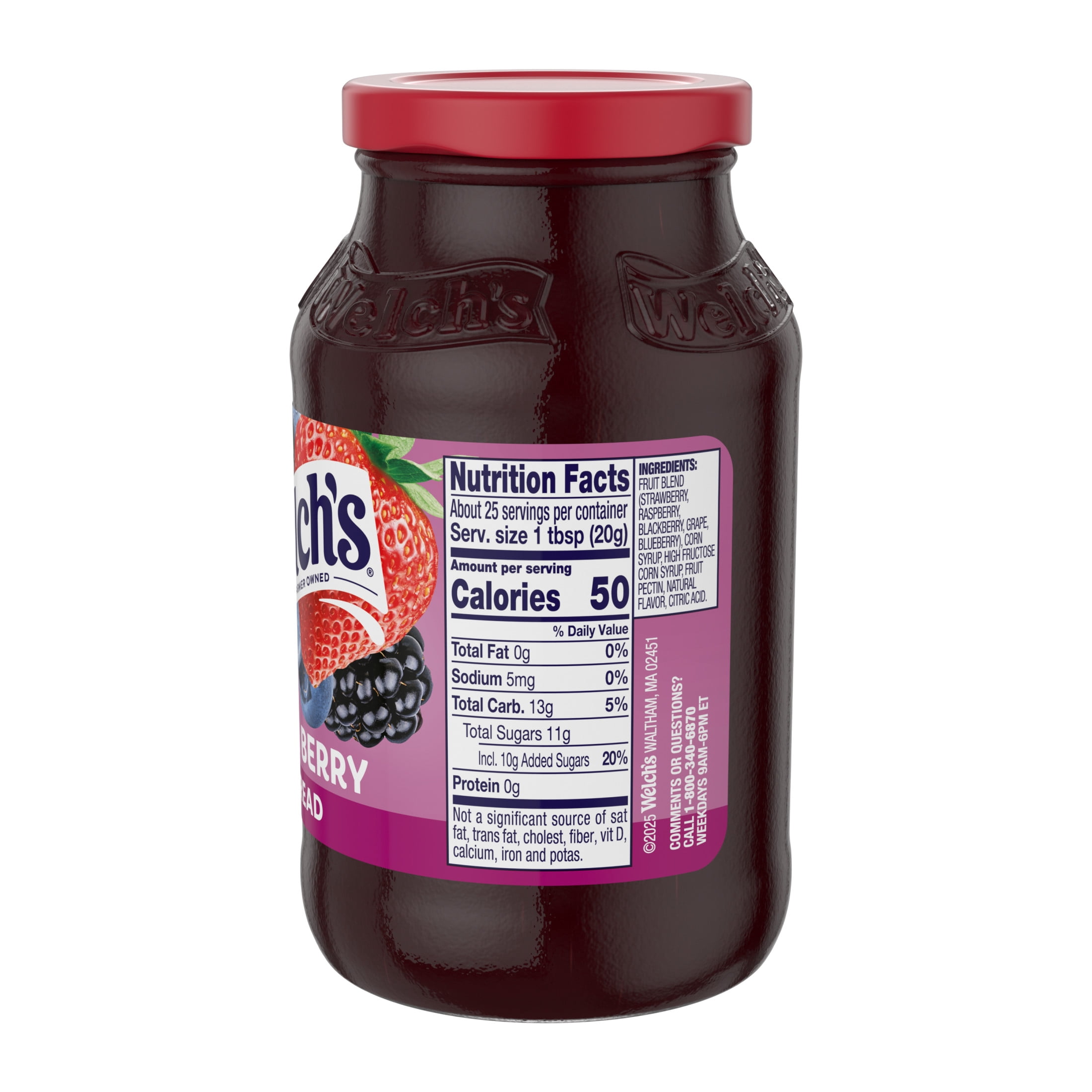 Welch's Four Berry Spread, 18 oz Jar