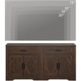 thumbnail image 6 of WAMPAT 2-in-1 TV Stand for up to 75" TVs,Farmhouse Entertainment Center with Storage Barn Door Cabinet,TV Console Table with Media Cabinet and Drawers for Living Room,Bedroom,Rustic Brown, 6 of 7
