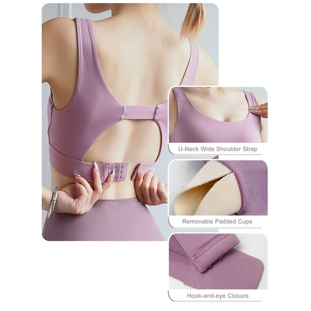 U-neck bra with removable straps