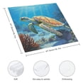 thumbnail image 3 of WERPE Turtle, Corals, Seaweeds Cloth Napkins - Reusable Machine Washable Fabric for Events, Farmhouse Party, Dining Table Decor 4 PCS, 3 of 7