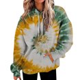 thumbnail image 2 of Bovemsi Sweatshirt for Women Long Sleeved Tie Dye Printed Casual Sportswear With Pockets Comfort Hoodie, 2 of 7