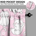 thumbnail image 5 of Kitchen Curtains 36 Inch Short - 3 Panel Set with Cute Cat Paw Pattern, Rod Pocket Window Curtain, 100% Polyester for Pet Lovers Farmhouse, Cafe, Kitchen, Bedroom, Easy Wash, 5 of 6