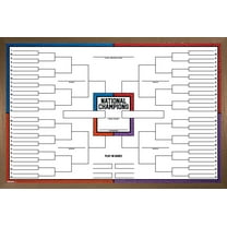 Collegiate - 68 Team Bracket Wall Poster, 14.725" x 22.375" Framed