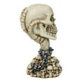 thumbnail image 6 of Shackled Skeleton Hand Holding Skull with LED Eyes With Morphing Skulls Figurine, 6 of 10