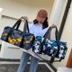 thumbnail image 4 of Bolsa de gimnasio deportiva con compartimento para zapatos y bolsillo húmedo, bolsa de lona impermeable para el fin de semana durante la noche, 4 of 5