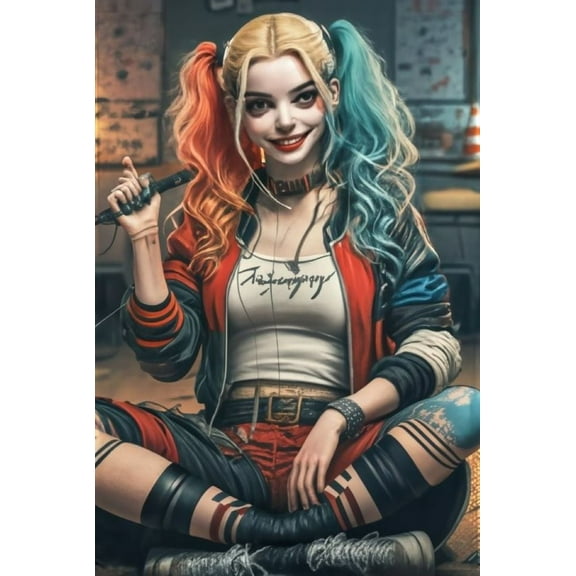 Harley Quinn 5D Diamond Painting Joker DC DIY Diamond Painting Numbers Kits gift Interior decoration Cross-stitch kit 12x16 inch