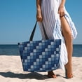 thumbnail image 6 of Xecao Pixel Grid for versatile beach bag for women includes zipper pockets and waterproof material, ideal for vacations and adventures., 6 of 7