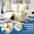 thumbnail image 5 of Lavish Cover 100% Waterproof Recliner Loveseat Cover, 2 Pieces Non-Slip Recliner Couch Slipcovers, Washable Furniture Protector with Pockets & Elastic Straps for Kids Pets, 2 Seaters, Beige, 5 of 8