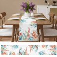 thumbnail image 4 of Watercolor Ocean Coral Starfish Table Runner 13x36in Non-Slip Cotton Linen Table Runners, Underwater Marine Life Seaweed Dresser Scarves TableRunner for Dinner Kitchen Dining Wedding Party, 4 of 9