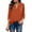 Orange, variant on Tosmy Womens Blouses Womens Chiffon Blouses V Neck 3/4 Sleeve Work Shirt Tunic Top Office Wear Casual Blouses For Women