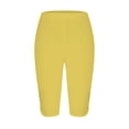 thumbnail image 4 of Dressy Casual Capri Pants for Women - Trendy Lightweight Stretchy Knee Length Ladies Clothing, 4 of 5