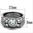 thumbnail image 2 of High polished (no plating) Stainless Steel Ring with AAA Grade CZ in Clear for Women Clear Stone Color Style TK5X019 Size 8, 2 of 4