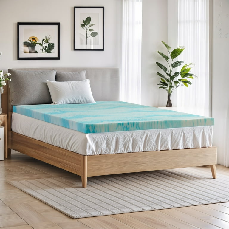 2-in-1 Queen Size Gel Memory Foam Mattress with Anti