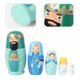 thumbnail image 3 of FELTECHELECTR 5 muñecas Matryoshka de juguete, muñecas rusas creativas para anidar, juguetes para decorar el hogar., 3 of 6