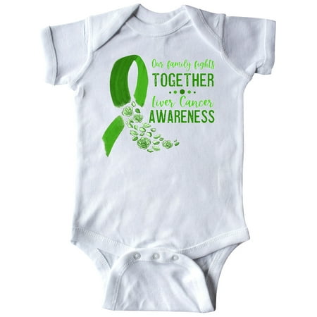 

Inktastic Our Family Fights Together Liver Cancer Awareness Gift Baby Boy or Baby Girl Bodysuit