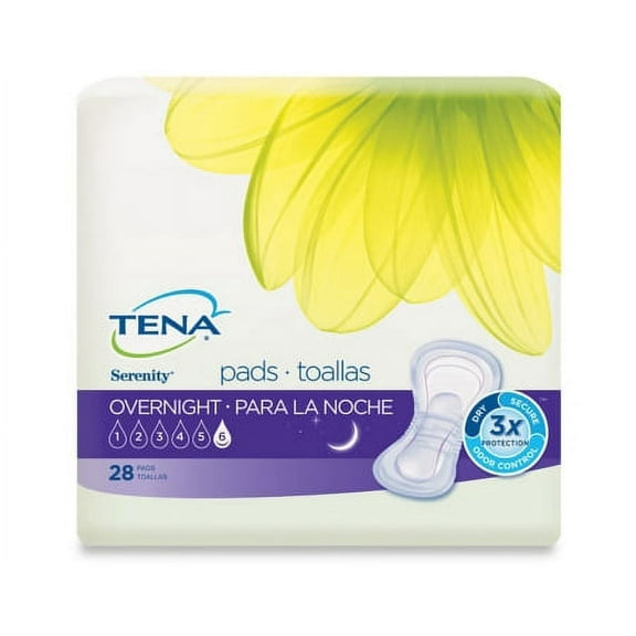 TENA Serenity Bladder Control Pad Heavy Absorbency Dry Fast Core Unisex Disposable, 2 Cases of 84