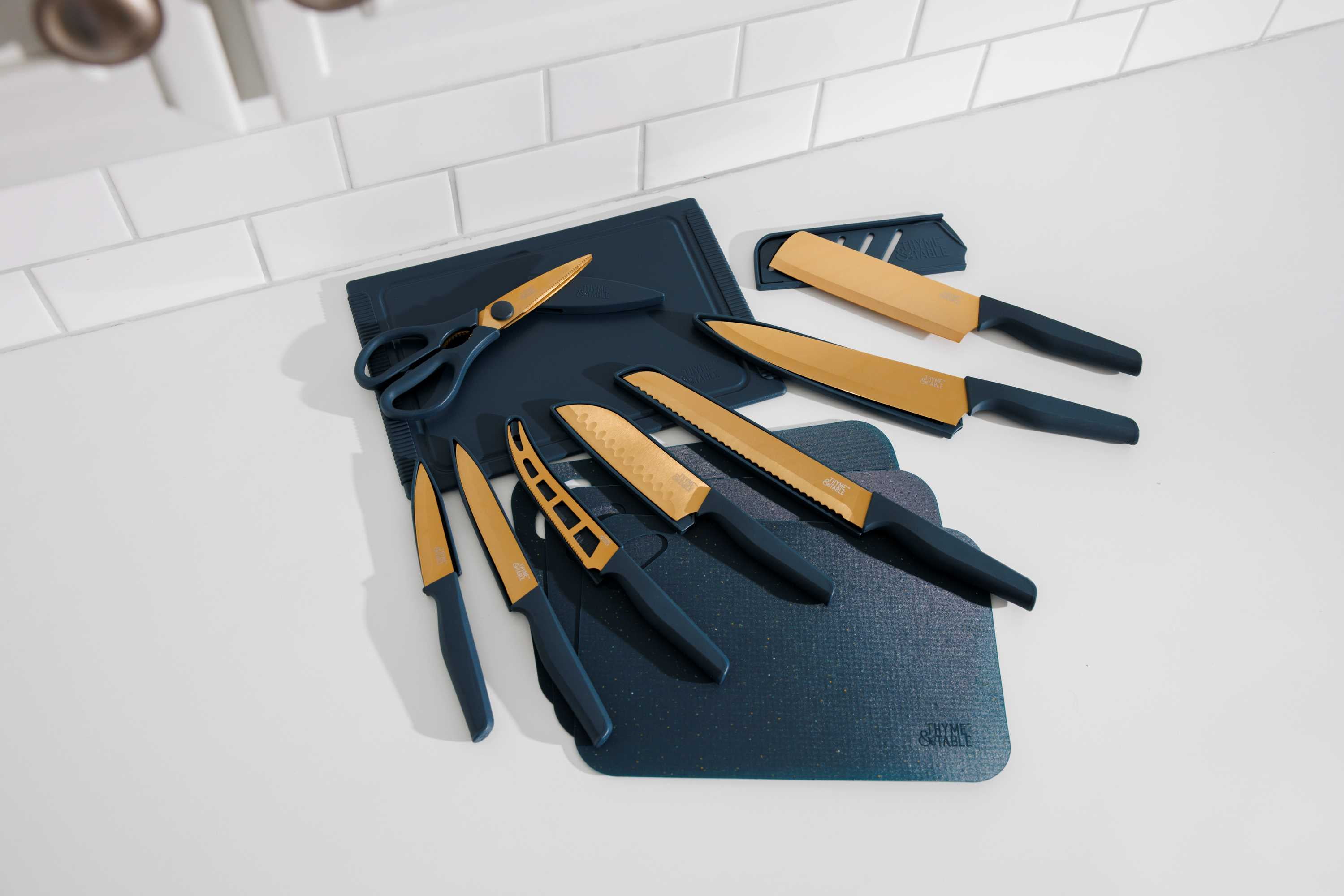 Thyme & Table 20-Piece Knife Set - Blue