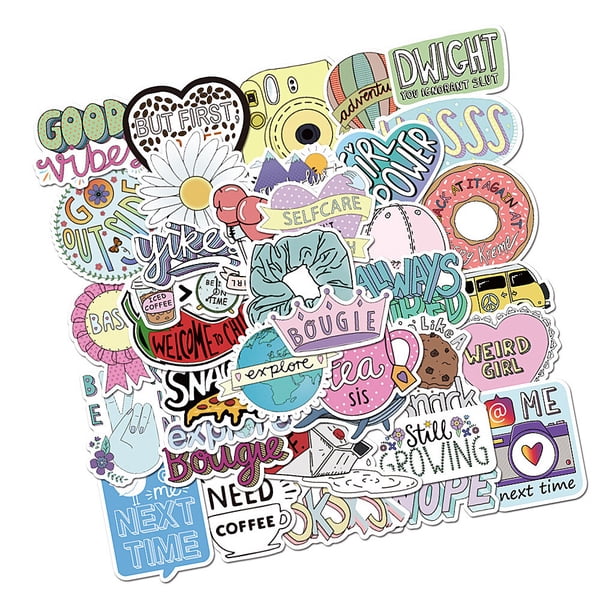 Yuarrent 50 Uds. Pegatinas de grafiti con frases inspiradoras en inglés, impermeables, para maleta, portátil, Scooter, refrigerador, pegatinas para Decoración del hogar Frases creativas B Yuarrent HA003803-05