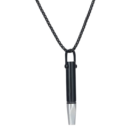Titanium Steel Cessation Necklace Whistle Tube Design With Core For Relieving Breathing Resistance And Pressure Necklace for Women Charm Necklace