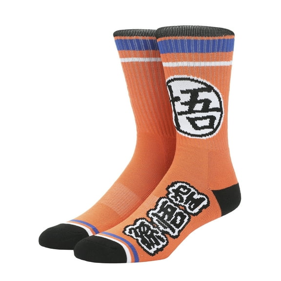 Dragon Ball Super Kanji Men's Orange Athletic Crew Socks
