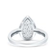 thumbnail image 3 of Simulated Cubic Zirconia Size-5 Pear Wedding Engagement Ring Band 925 Sterling Silver, 3 of 7