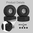 thumbnail image 4 of 4 piezas 1/10 RC Crawler Car Ruedas y neumáticos Accesorio Fácil de instalar Profesional Plata, 4 of 7