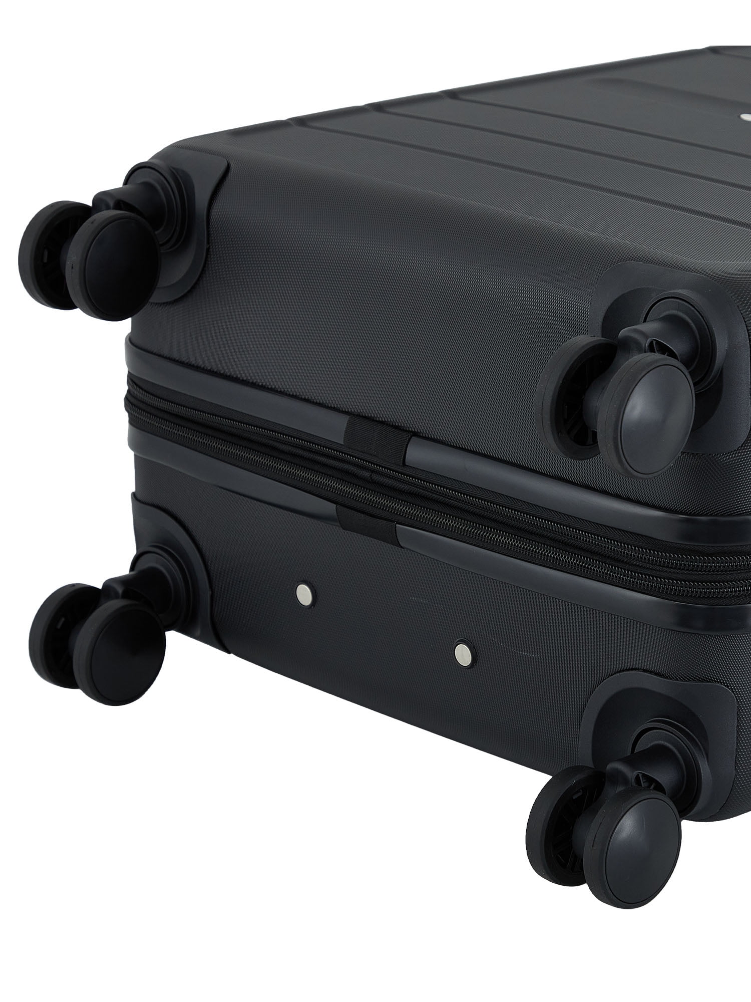 French Connection 22in Expandable Rolling Carry-on with Cup Holder, Black
