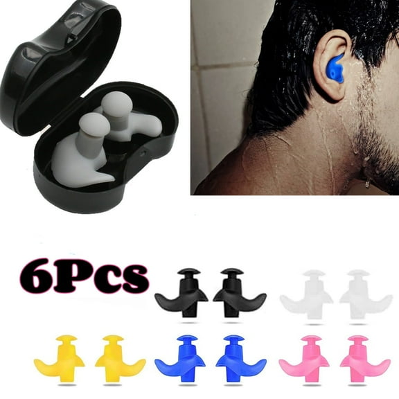 One Size Ear Plugs for Swimming Earplugs Noise Cancelling Reusable Silicone Ear Plugs for Swimming