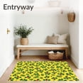 thumbnail image 3 of ODIKA 2'x3' Machine Washable Non-Slip Area Rug, Festive Holly Leaf Christmas Tree with Traditional Holiday Motifs High Traffic Rug, Yellow, 621659, 3 of 7