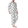 thumbnail image 2 of Honeii Cool Dog Pattern Mens Pajamas Set,2pcs Men's Lounge Long Sleeve Sleep Shirt and Pajama Bottoms Sleepwear Set,Mens Pjs Sets-Medium, 2 of 7
