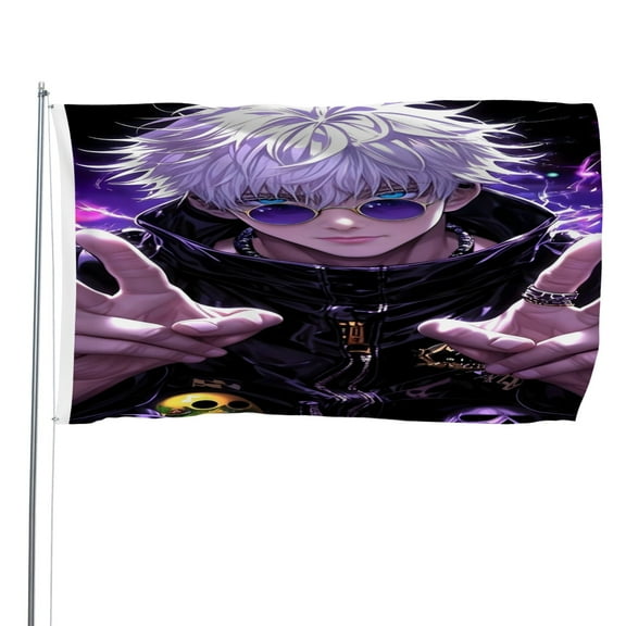 Satoru Anime Gojo Pattern Flag Decoration