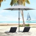 thumbnail image 2 of Outsunny Parasol de Patio, Parasol Extérieur avec 6 Baleines, Gris Pâle, 2 of 10