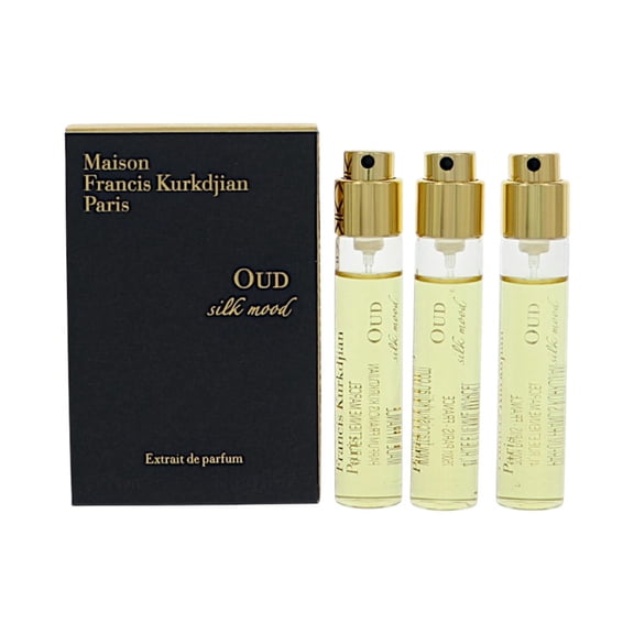 Maison Francis Kurkdjian Oud Silk Mood 3 Piece Set For Men: 0.37 Oz Extrait De Parfum Spray, 0.37 Oz Extrait De Parfum Spray, 0.37 Oz Extrait De Parfum Spray