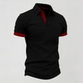 thumbnail image 3 of Mens Polos Shirts Short Sleeve , Button Up Golf Polos Shirt Contrast Color Tshirts Regular Fit Tennis T-Shirts Breathable Summer Casual Tee Tops Turn-Down Collar Pullover, 3 of 7