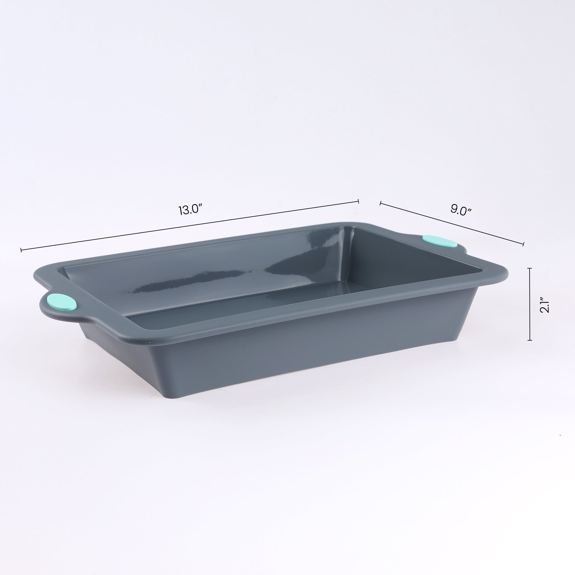Unique Bargains 3 Packs Nonstick Silicone Baking Pans Gray 13.0*9*2.1in