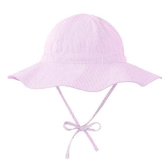 Zanarzt Baby Sun Hat Toddler Boys Girls Baby Girl Sun Hat Summer Foldable Beach Hats Sun Wide Brim Toddler Bucket Hat Cap Pink,6-12 Months