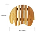thumbnail image 6 of Adorable Little Carved Elephant Palm Tree Wood Trivet or Hot Pot Pad, 6 of 6