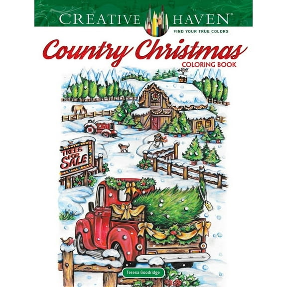 Adult Coloring Books: Christmas: Creative Haven Country Christmas Coloring Book (Paperback)
